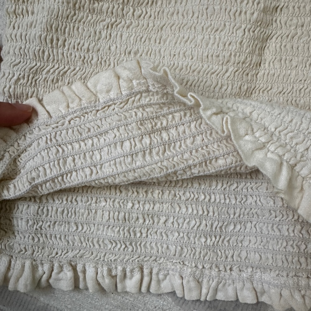 Whimsy + Row Textured Cream Tube Top (hemp/organic fabric) size -XS - Picture 6 of 10